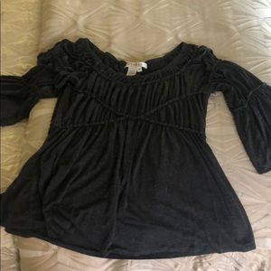 Studio M slimming soft grey gathered top M